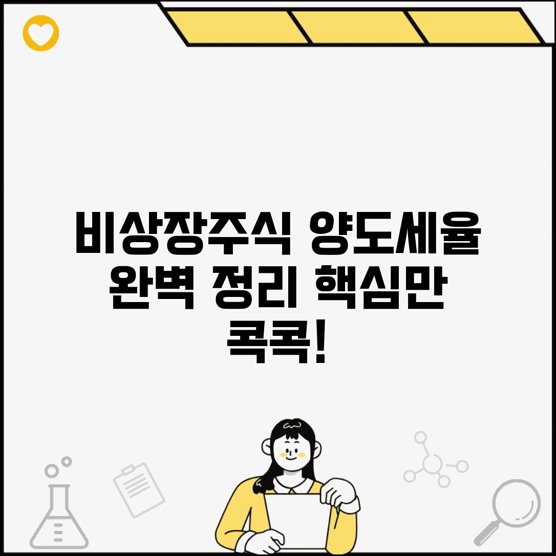 비상장주식 양도세율 적용 | 비상장 주식 양도소득세율과 계산