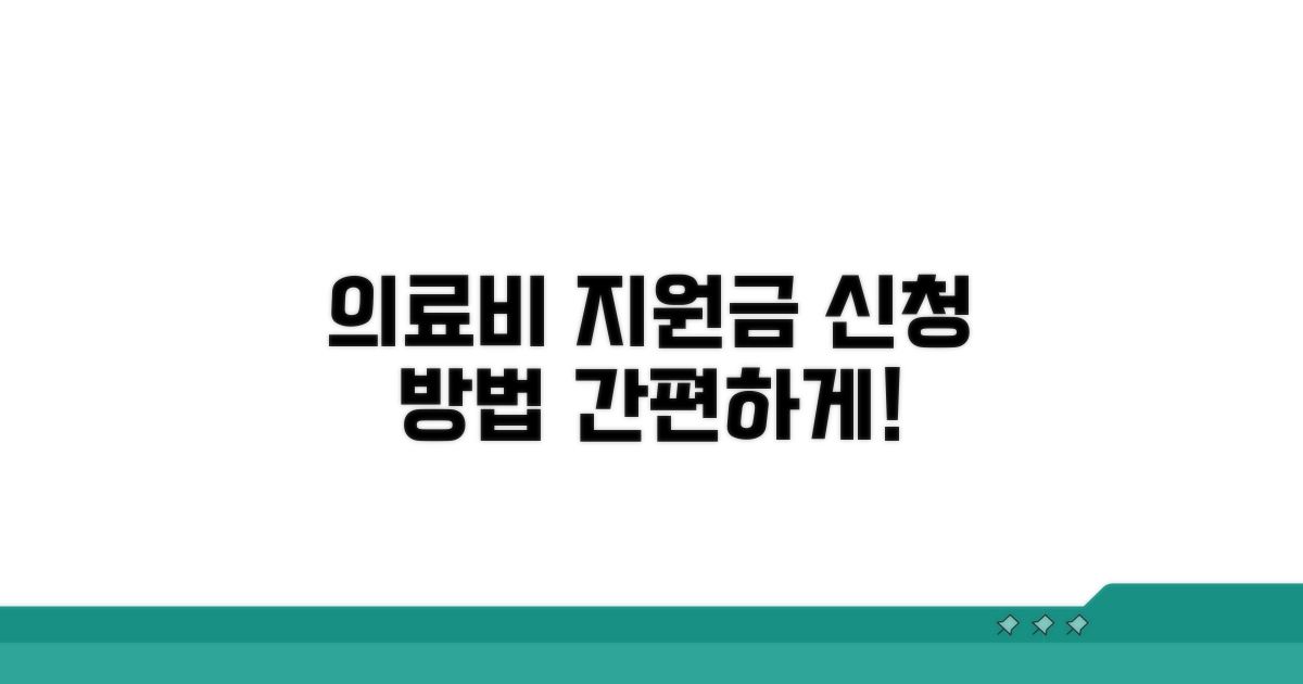 의료비 지원금 신청 절차