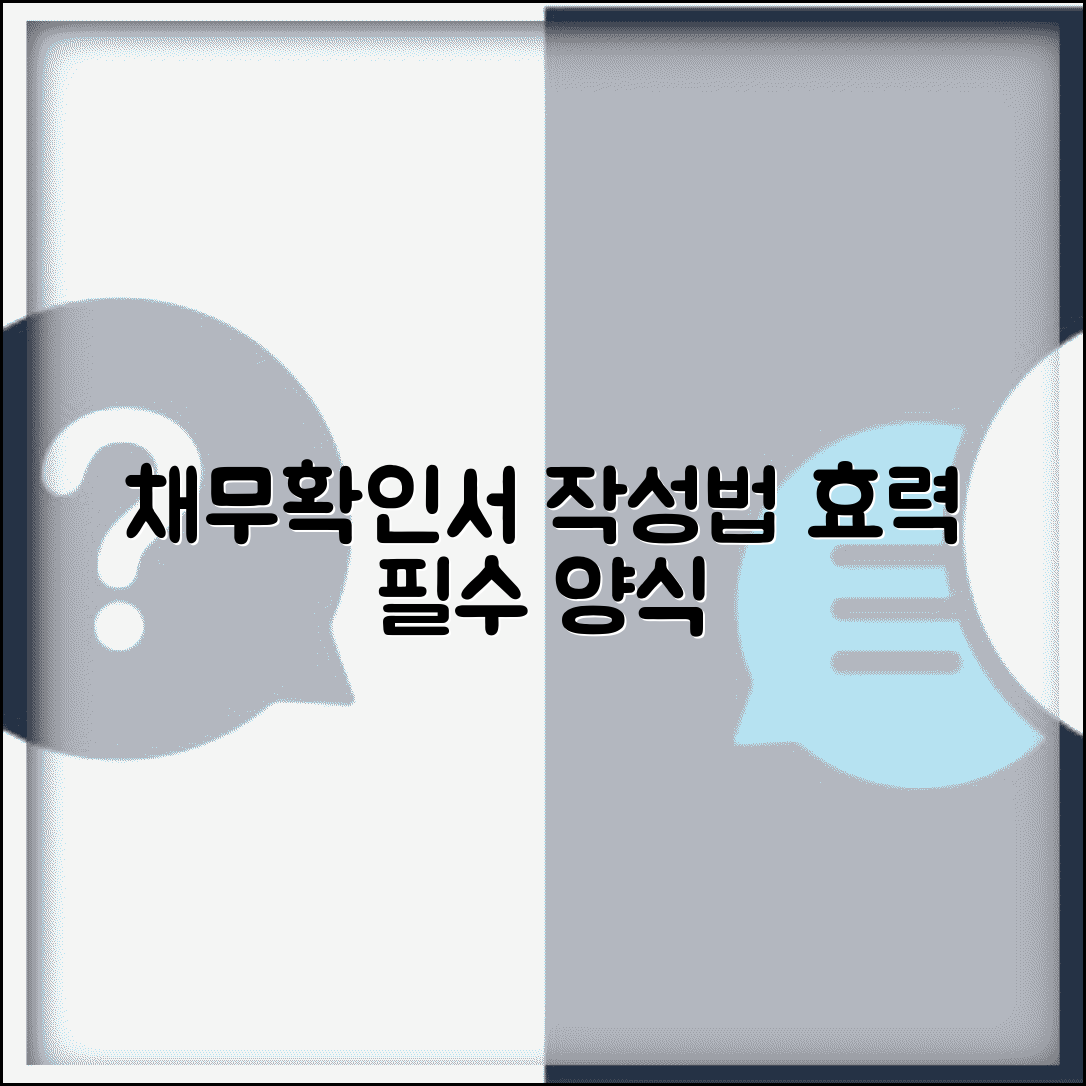 채무확인서 작성법 | 채무 확인서 양식과 법적 효력