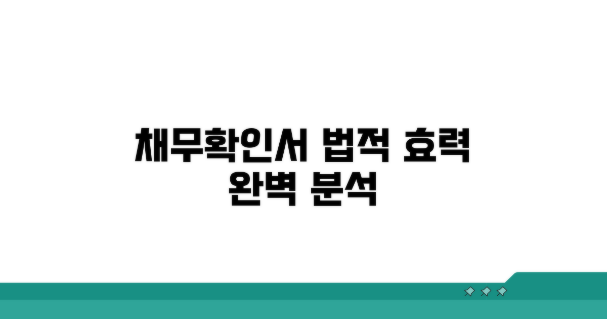 채무확인서 법적 효력 상세 분석