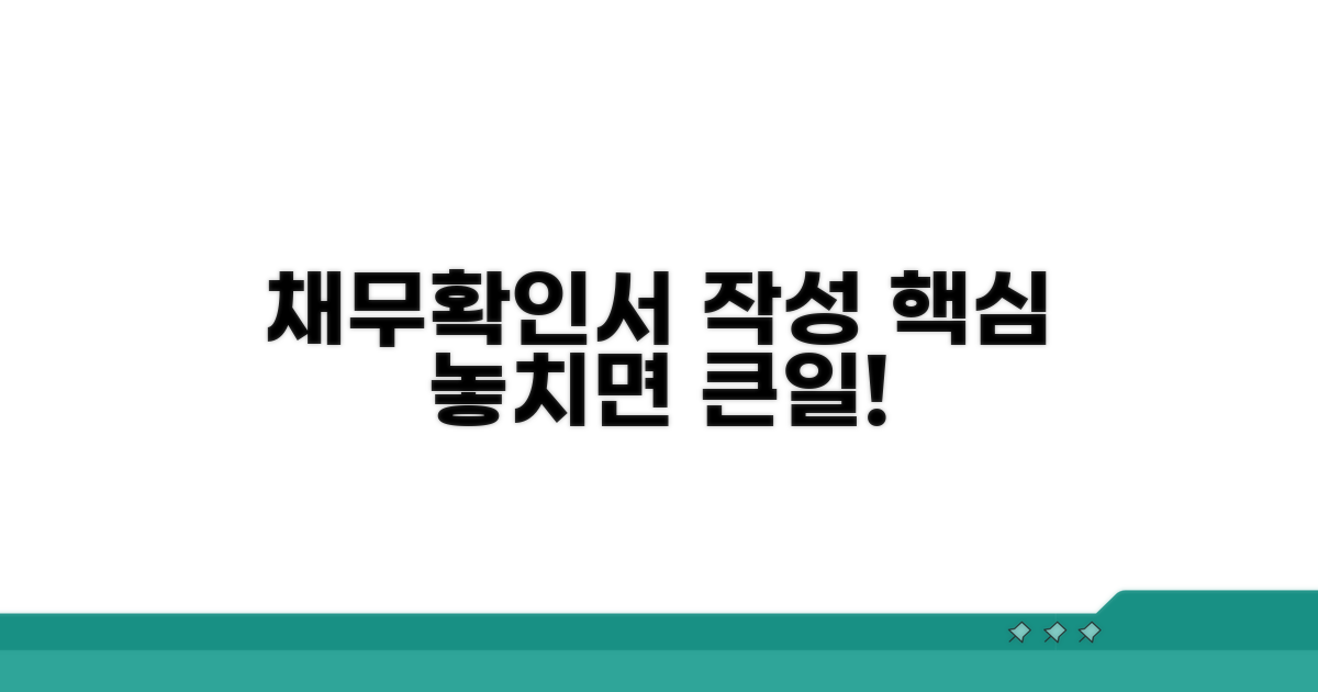 채무확인서 작성 시 주의 사항