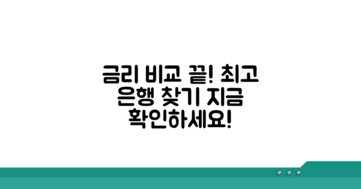 은행별 금리 조건 비교