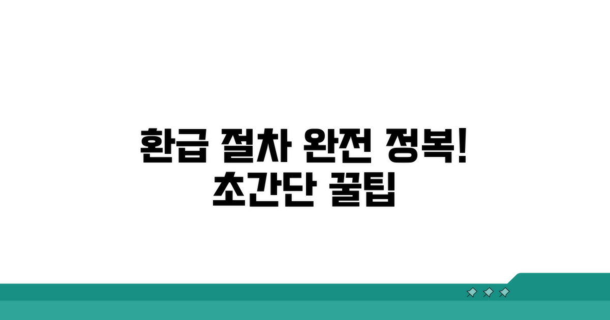 환급 절차 완전 정복