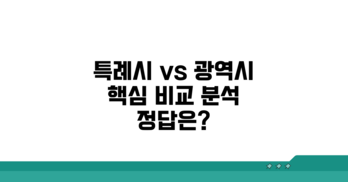 특례시와 광역시 비교 분석