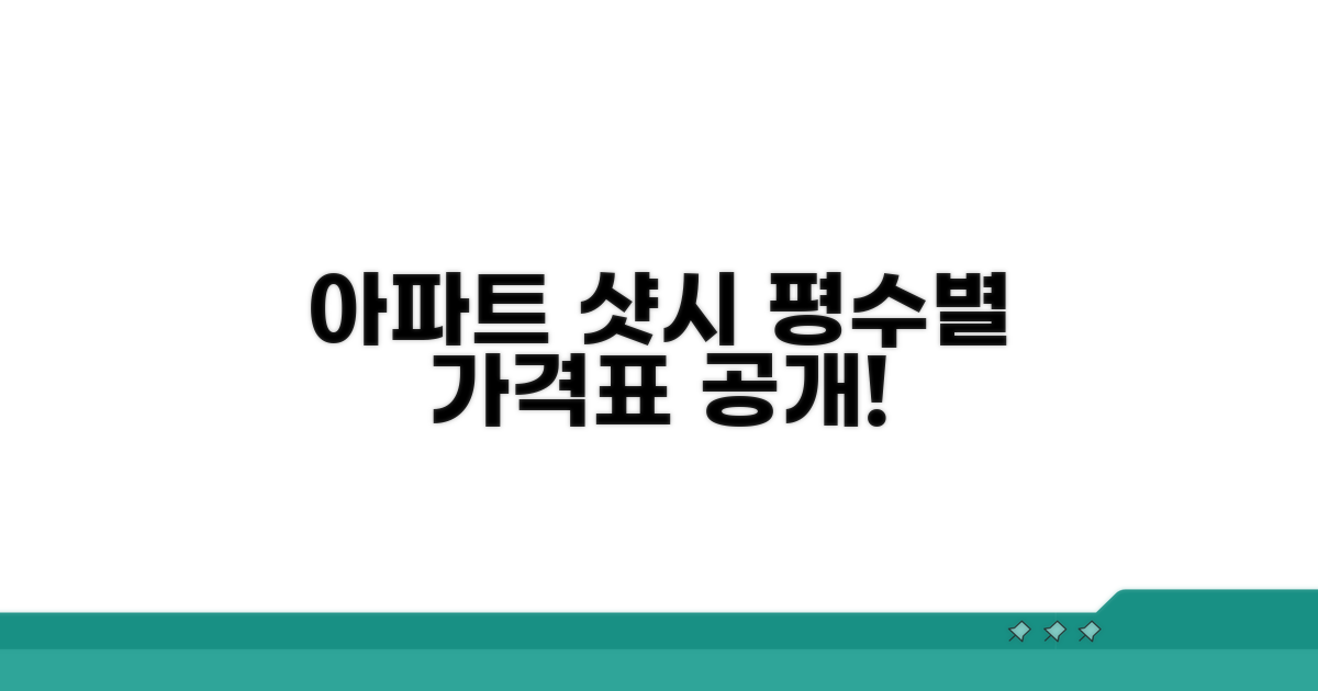 아파트 샷시 비용 평수별 가격표