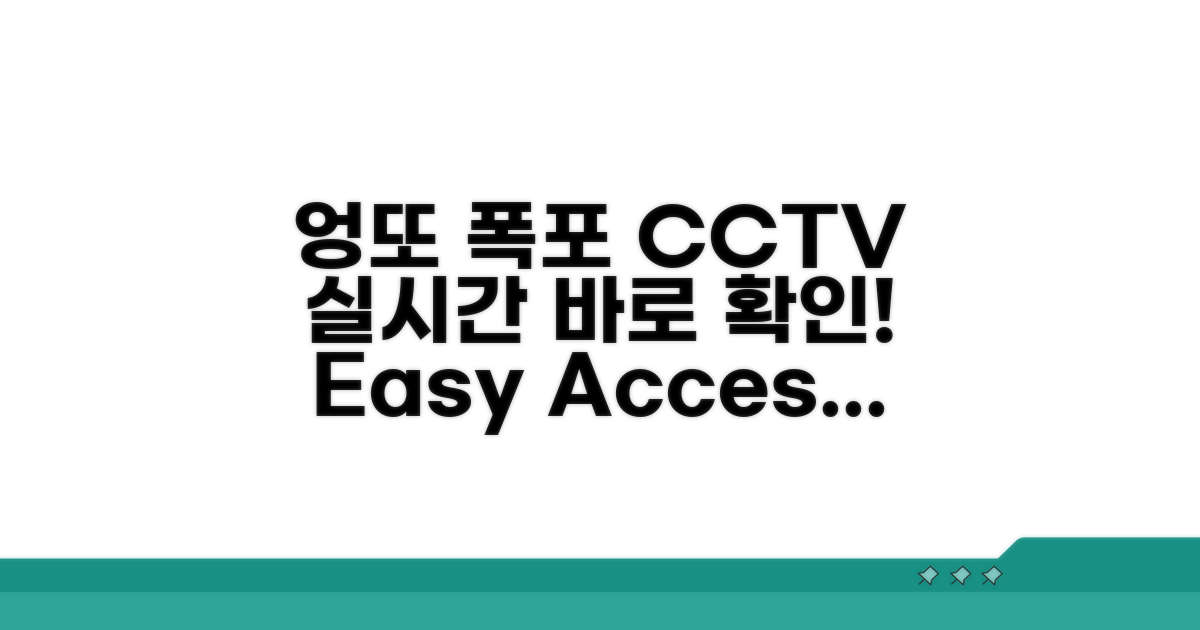 엉또폭포 CCTV 실시간 확인법