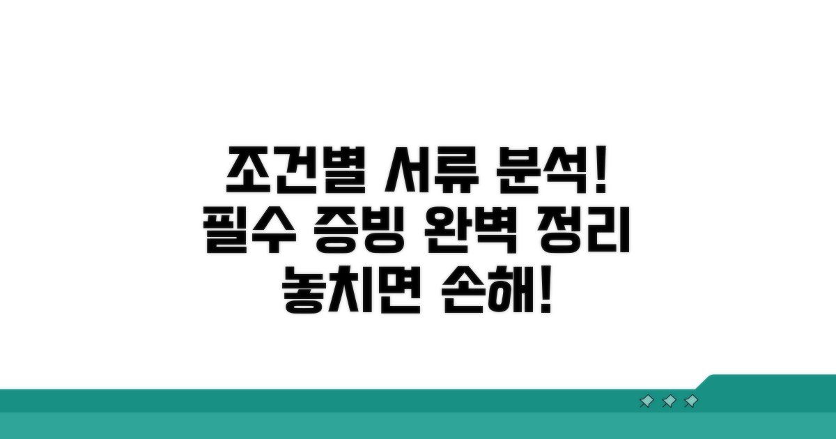 조건별 증빙 서류 완전 분석