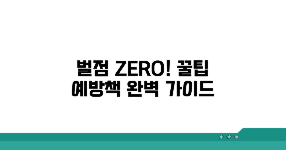 벌점 줄이는 꿀팁과 예방책