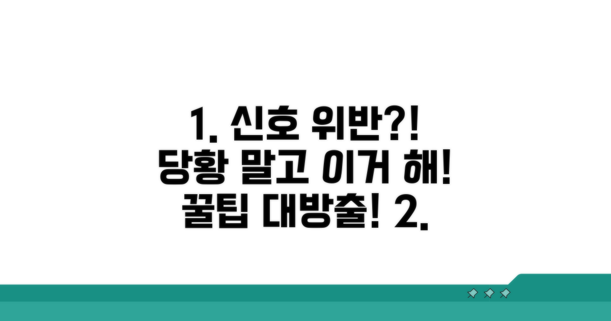 신호 위반 시 대처법 완전 정복