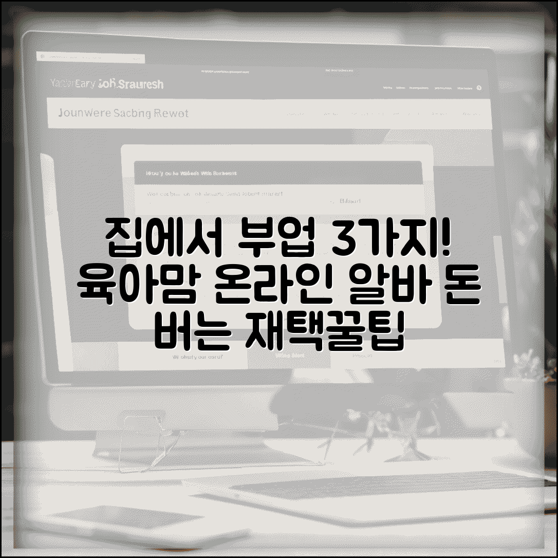 육아맘 집에서 부업 3가지 | 재택근무 가능한 온라인 일자리