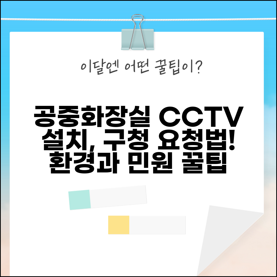 공중화장실 CCTV 설치 구청 환경과 요청 방법