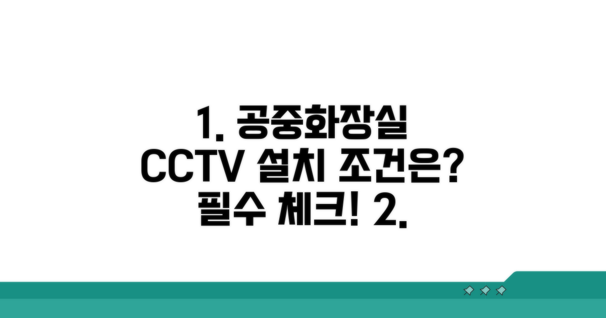 공중화장실 CCTV 설치 조건 확인