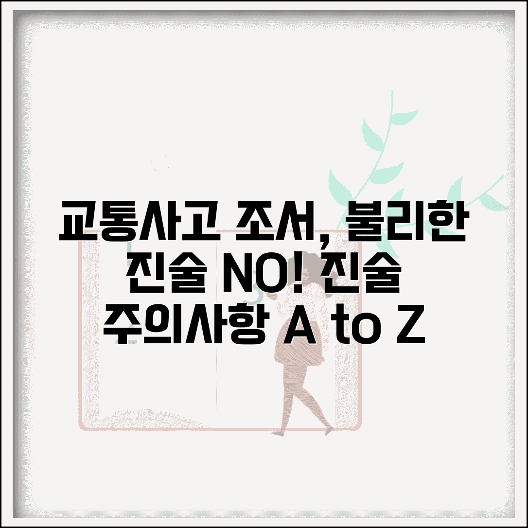 교통사고 경찰 조서 작성 주의사항과 불리한 진술 피하는 방법