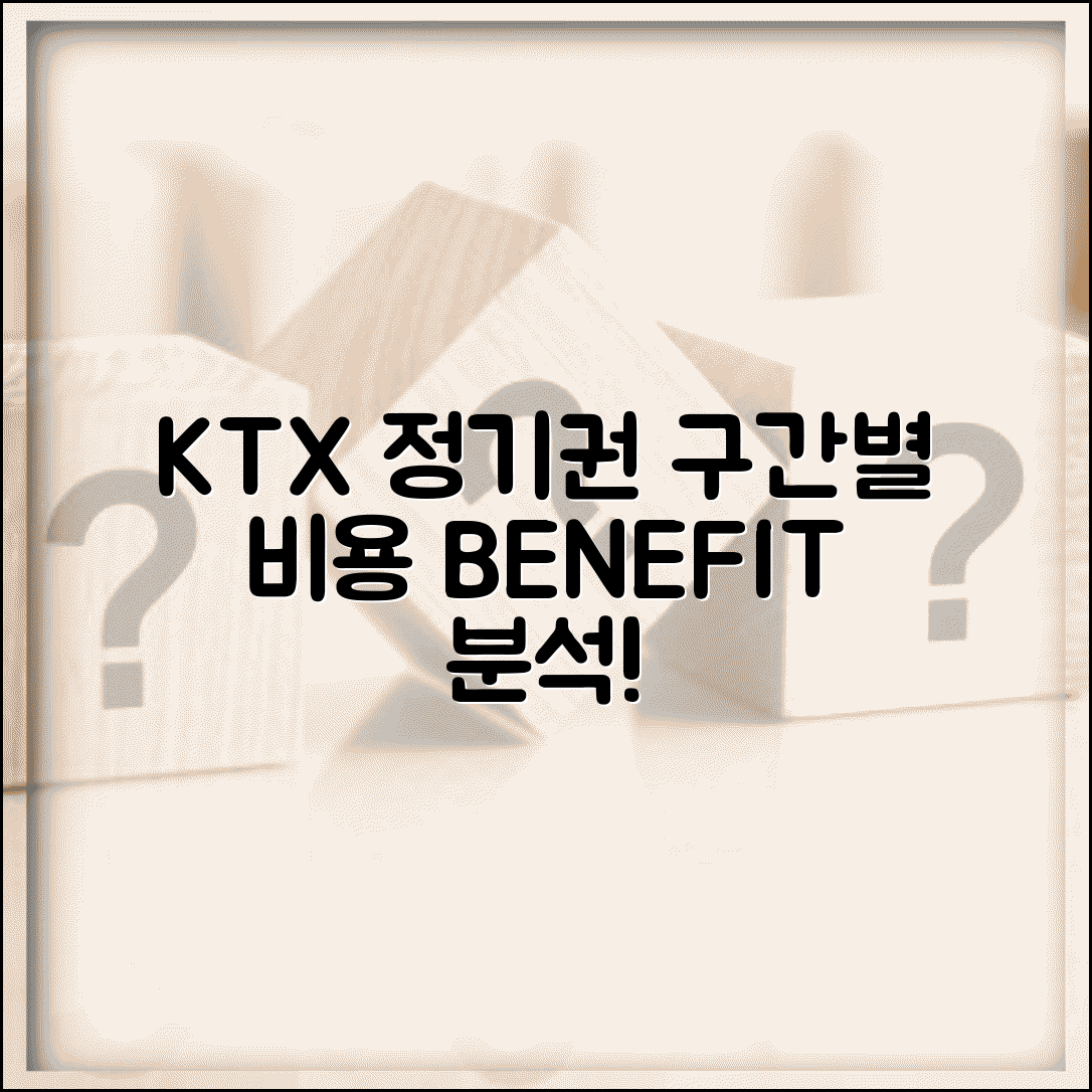 KTX 월정기권 비용 구간별 계산과 손익분기점 분석