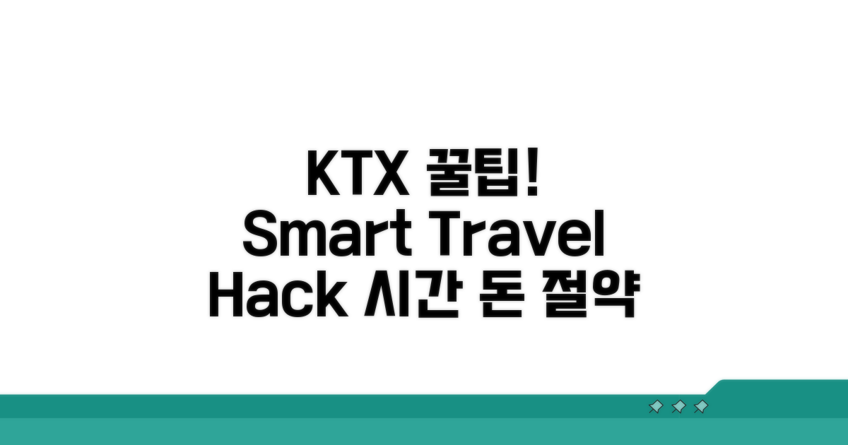 현명한 KTX 이용 꿀팁