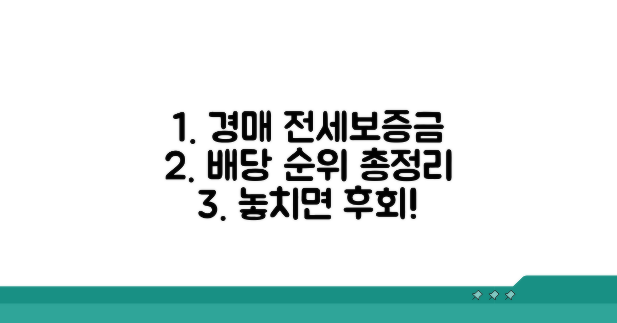 경매 시 전세보증금 배당 순위