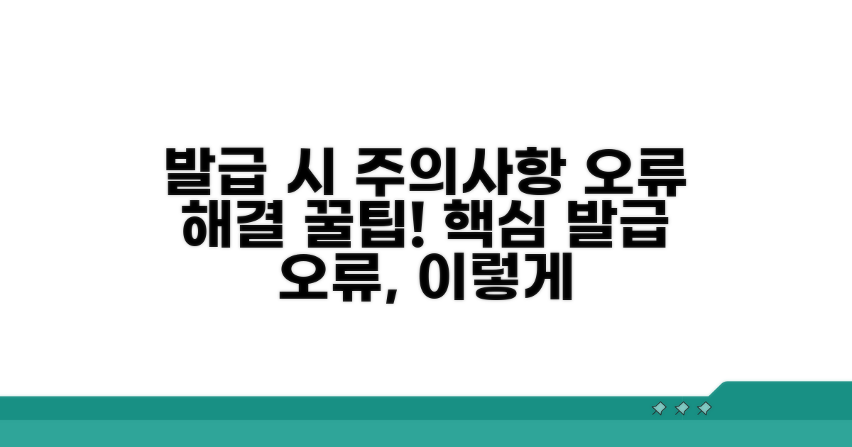 발급 시 주의사항 및 오류 대처