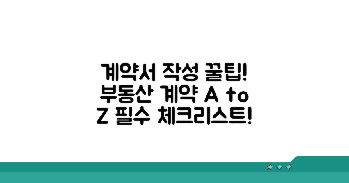부동산 계약서 작성 핵심 체크리스트