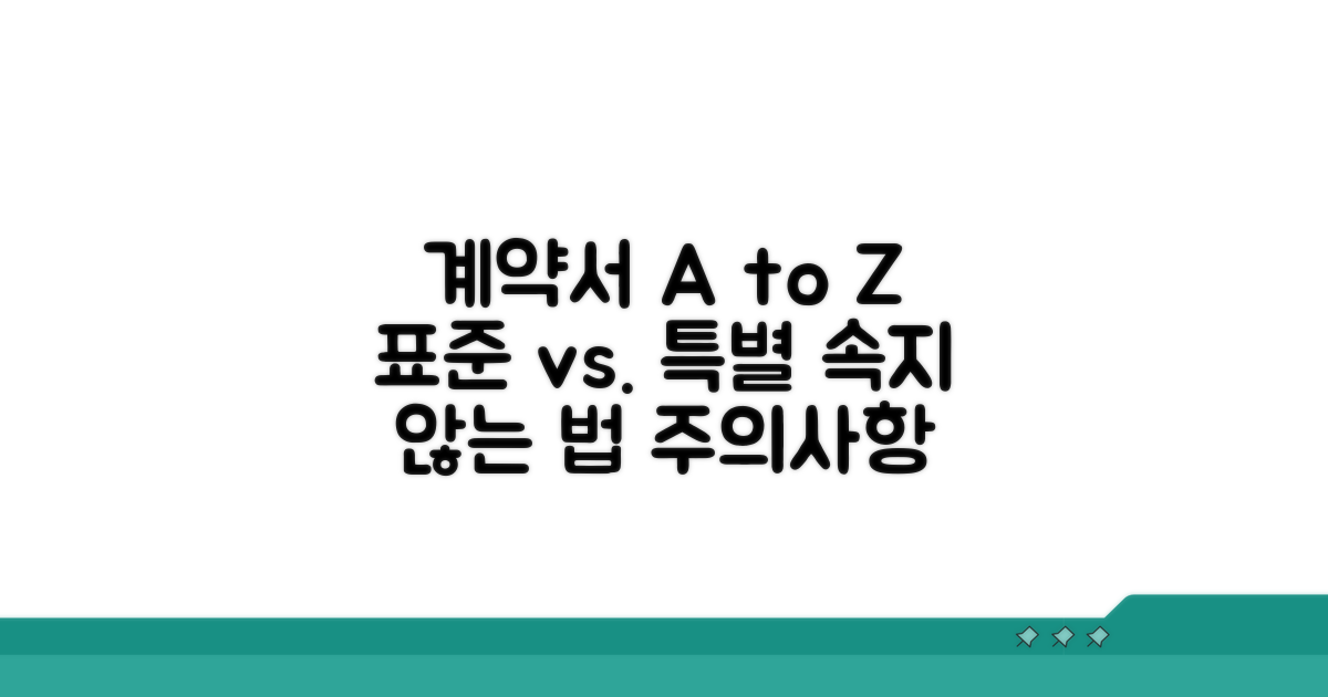 표준계약서와 주의사항 비교