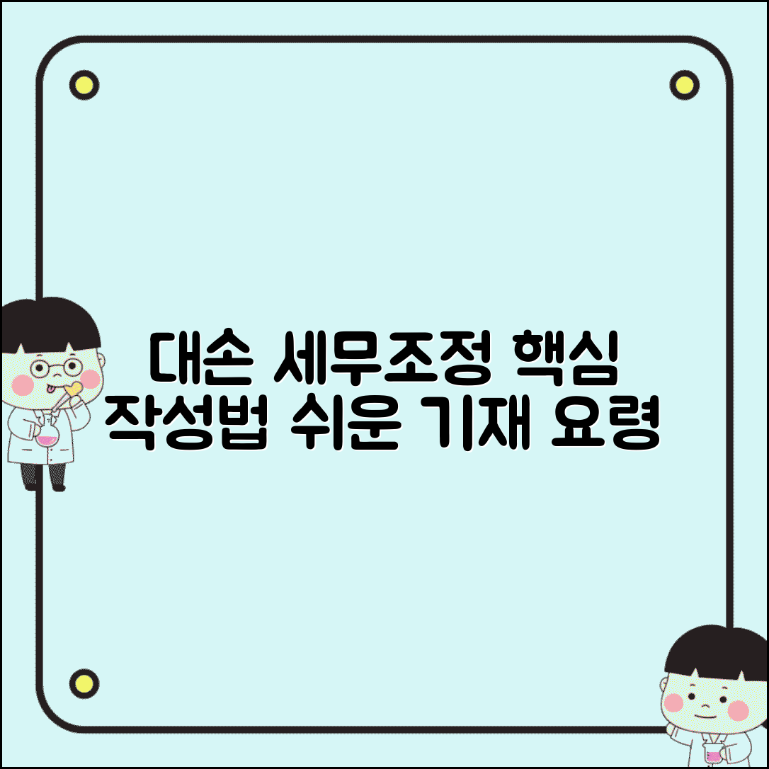 대손금 세무조정 명세서 작성 방법과 기재요령