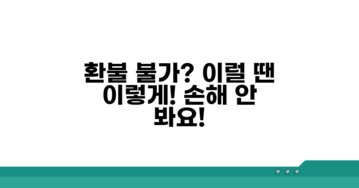 환불 불가 경우와 대처법