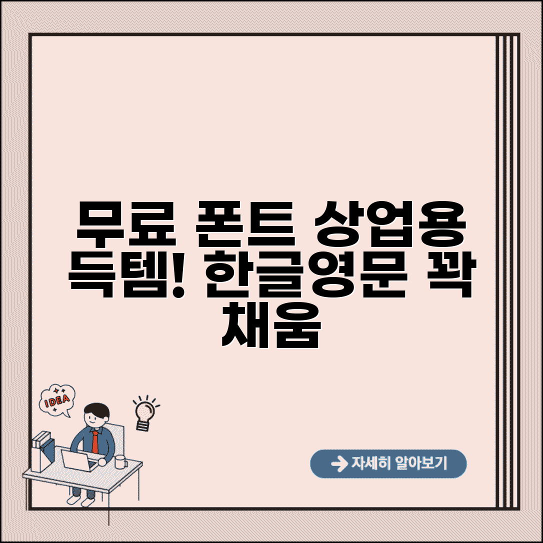 무료 다운로드 폰트 컬렉션 상업적 이용 한글 영문 서체