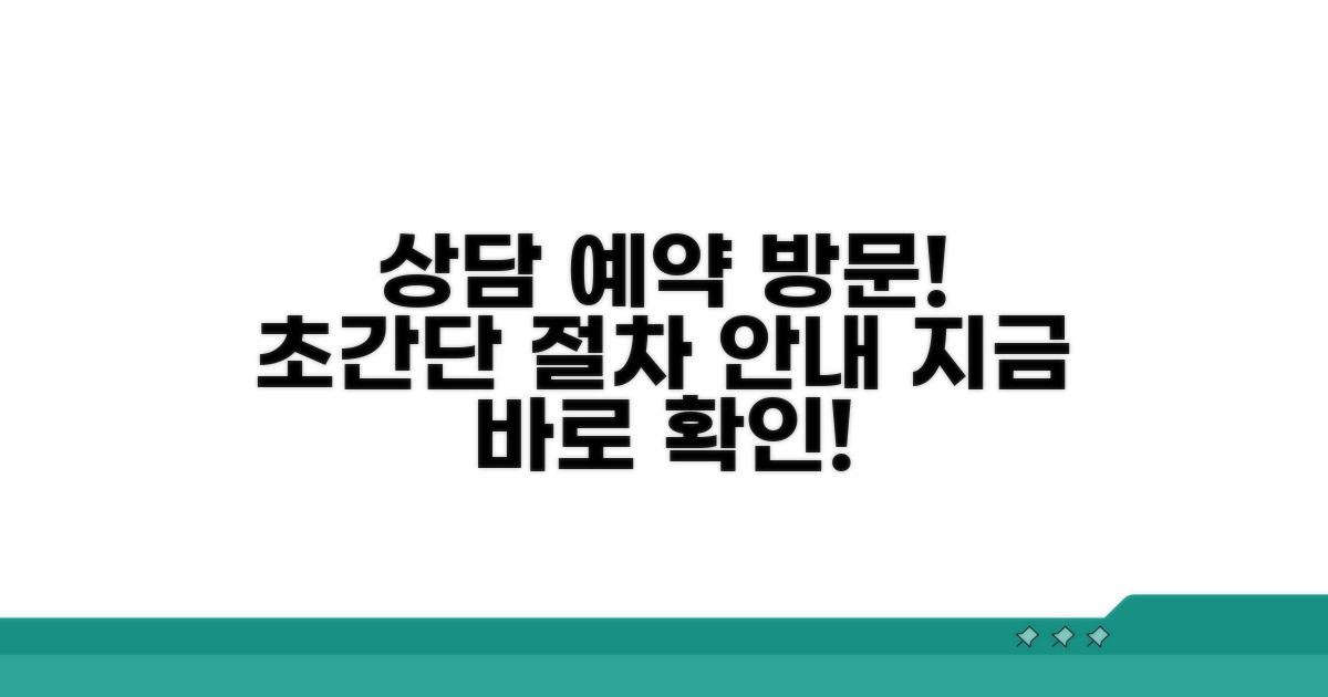 상담 예약과 방문 절차 안내