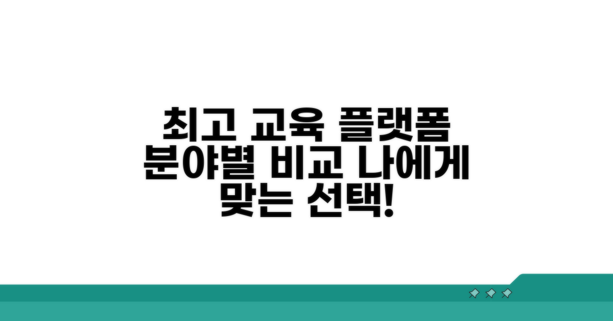 분야별 최고 교육 플랫폼 비교