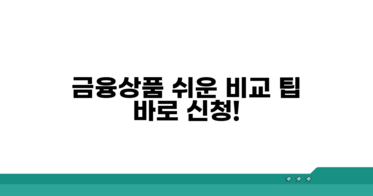 금융기관별 상품 비교와 신청 팁