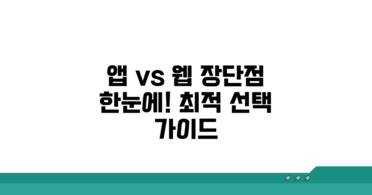 앱 vs 웹사이트, 장단점 한눈에 비교