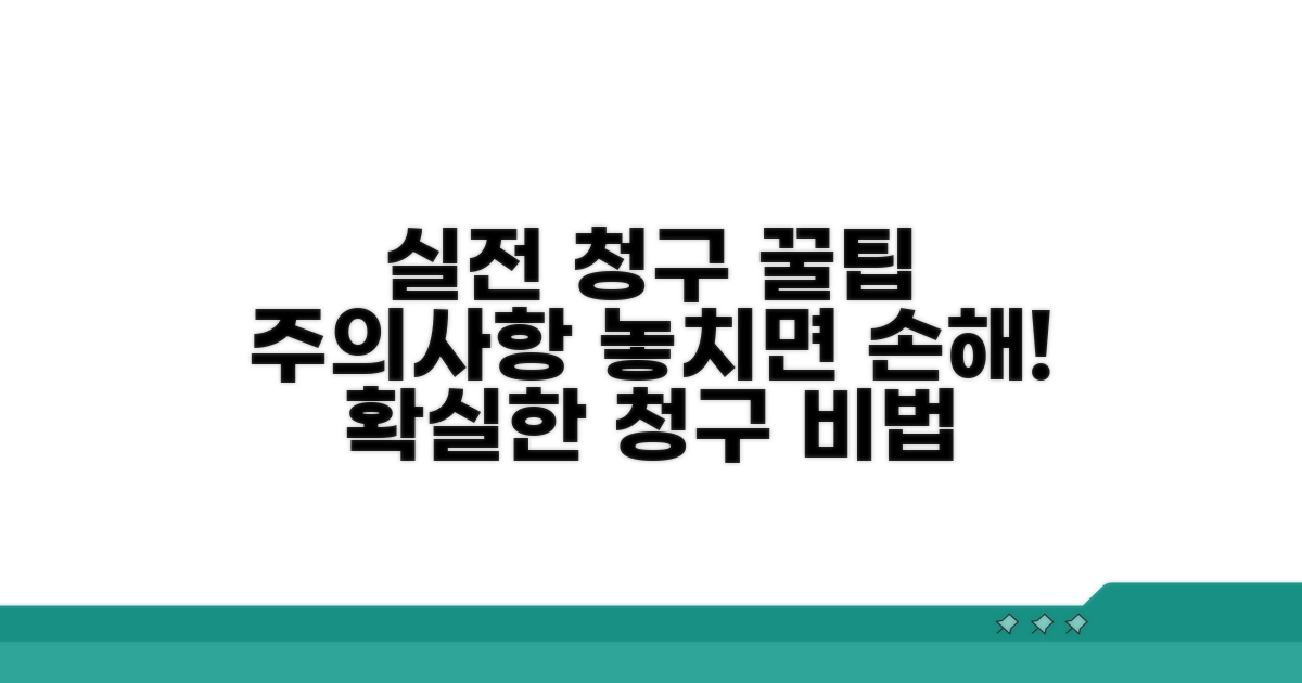 실전 청구 꿀팁과 주의사항