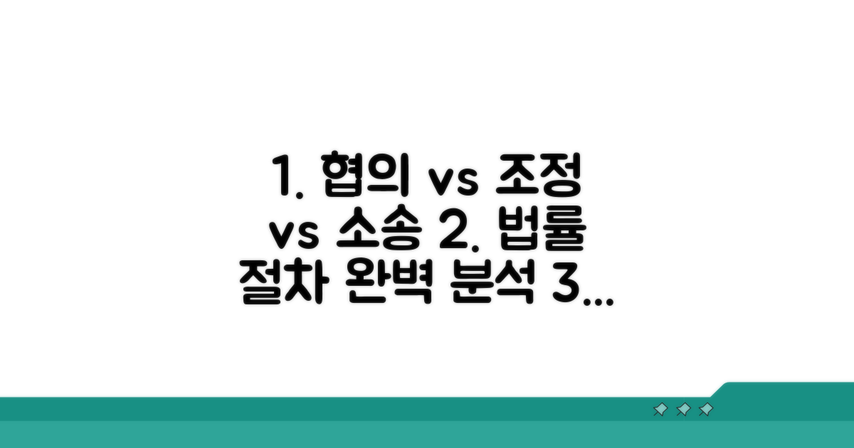 협의, 조정, 소송 절차 파헤치기