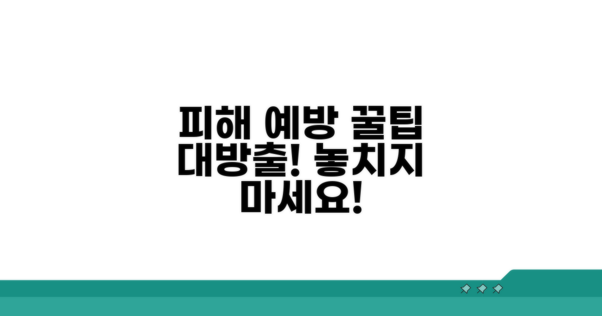 피해 예방 및 추가 팁