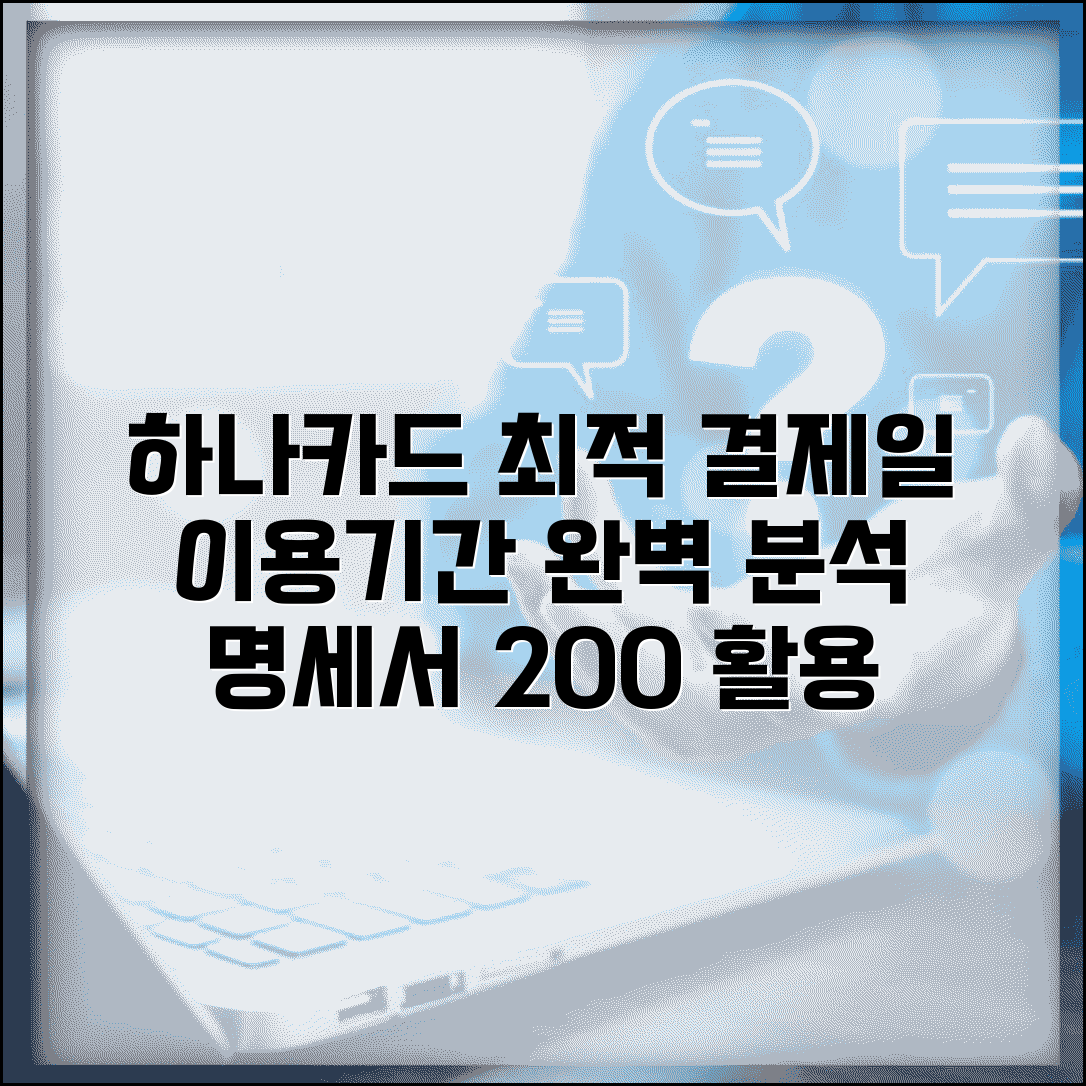 하나카드 결제일별 이용기간 분석 | 최적 결제일 선택 전략 및 명세서 완벽 이해