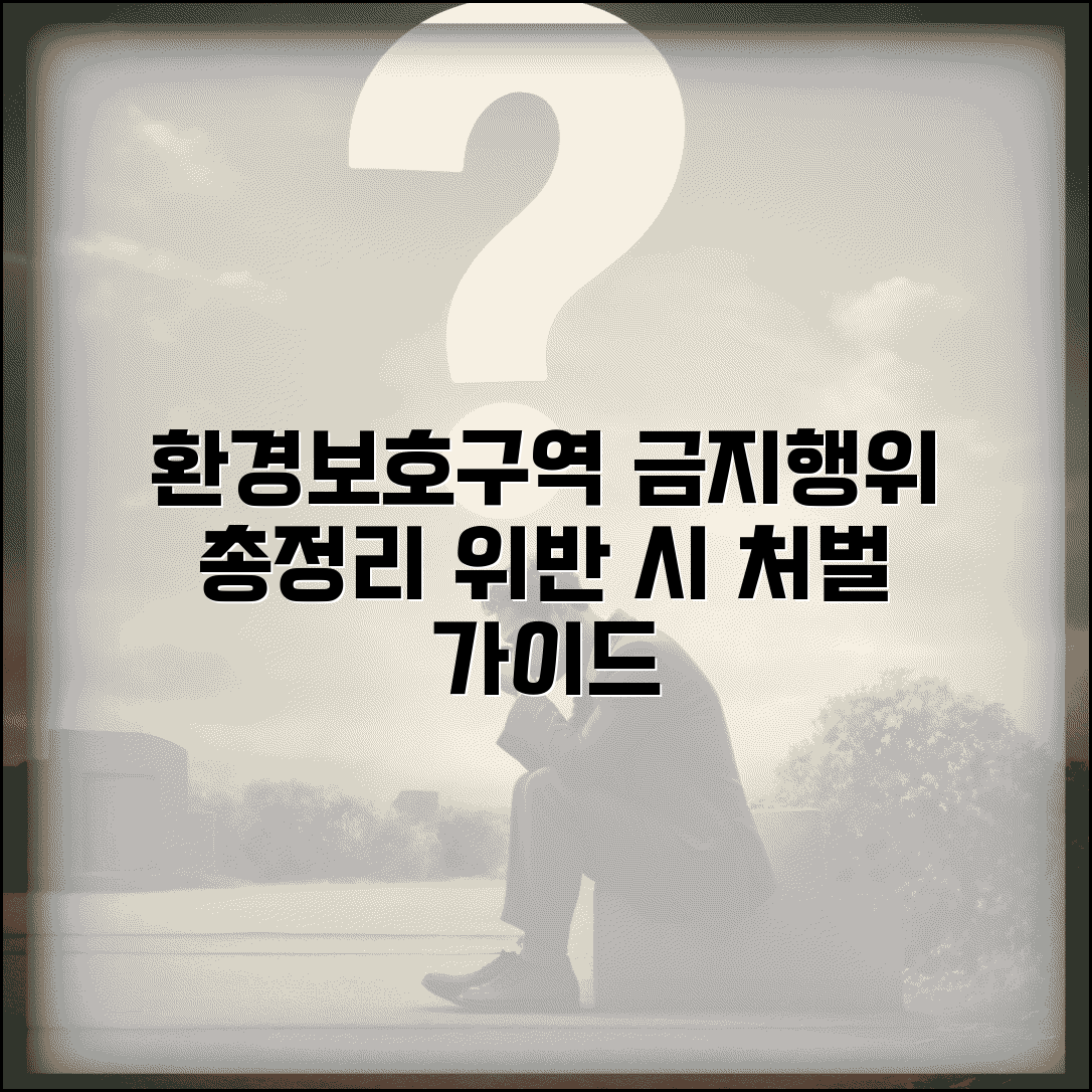 환경보호구역 금지 행위 총정리 | 지역별 제한 사항 및 위반 시 처벌 가이드