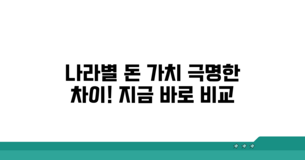 나라별 돈 가치, 한눈에 비교하기
