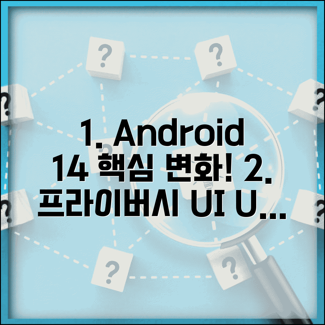 안드로이드 14 핵심 변화 분석 | 프라이버시 강화 및 UI 개선사항 총정리