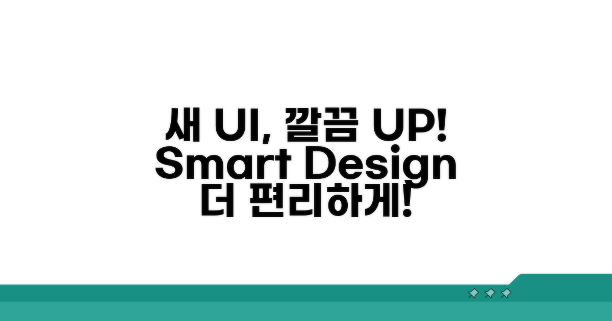 새로운 UI, 더 깔끔하고 스마트하게