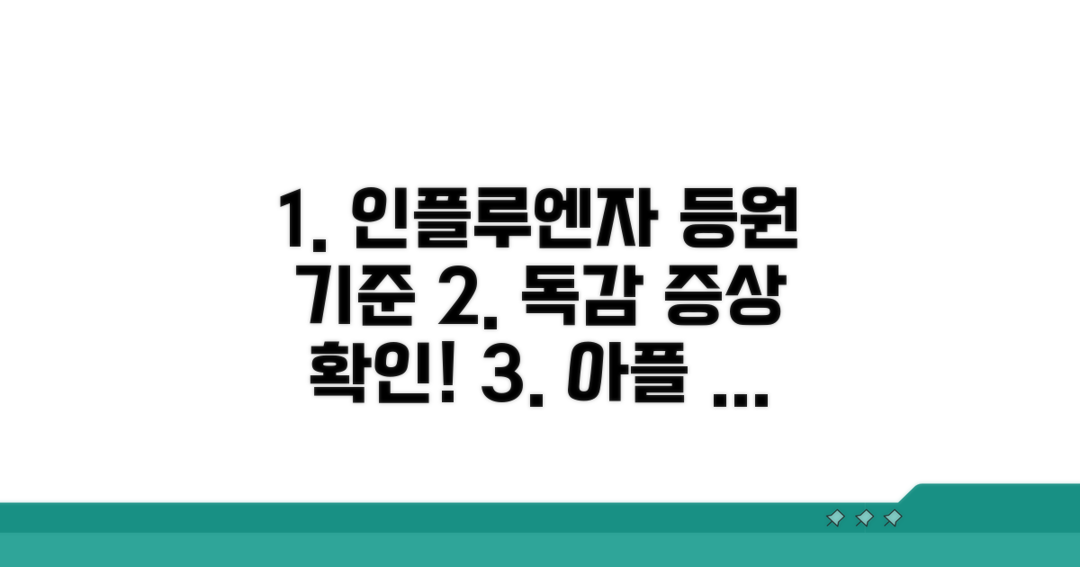 인플루엔자 등원기준과 증상