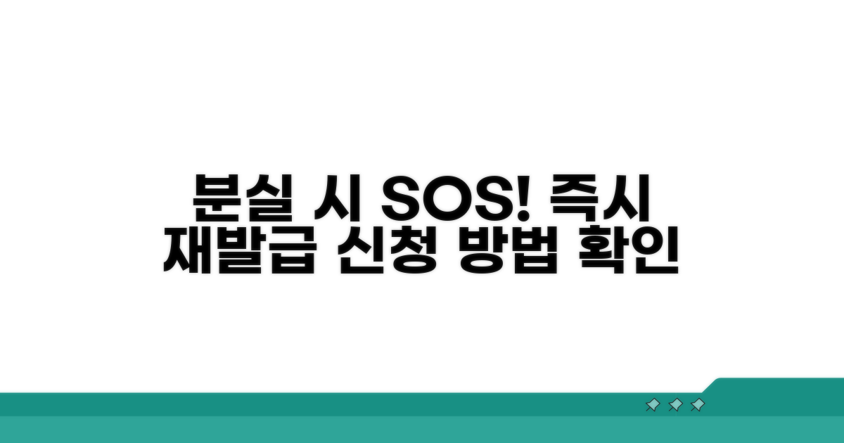 분실 신고, 재발급 신청 방법