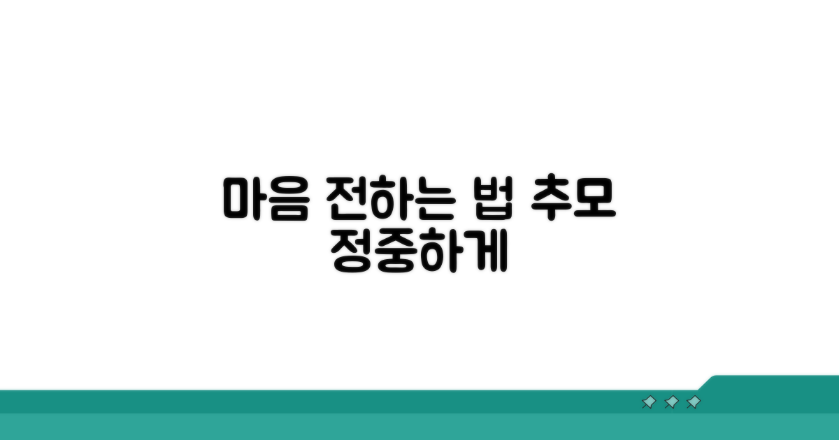 추모 마음 전하는 방법