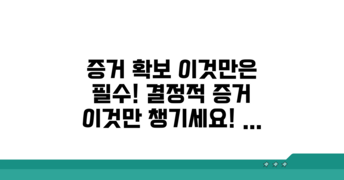 증거 확보를 위한 필수 자료