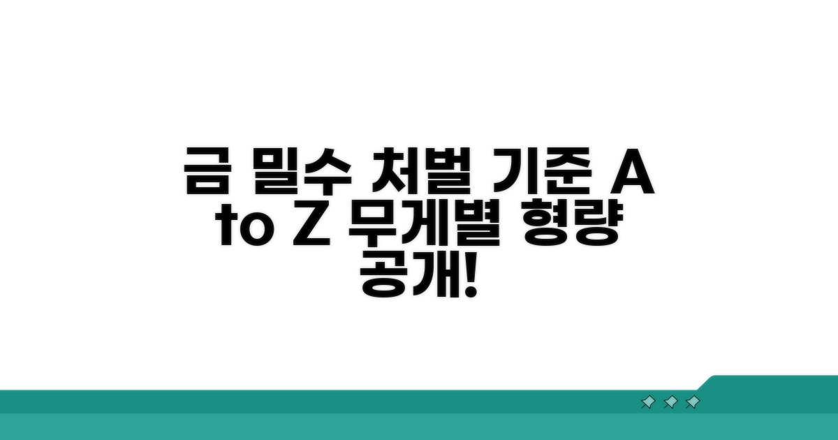 금 밀수, 처벌 기준 파헤치기