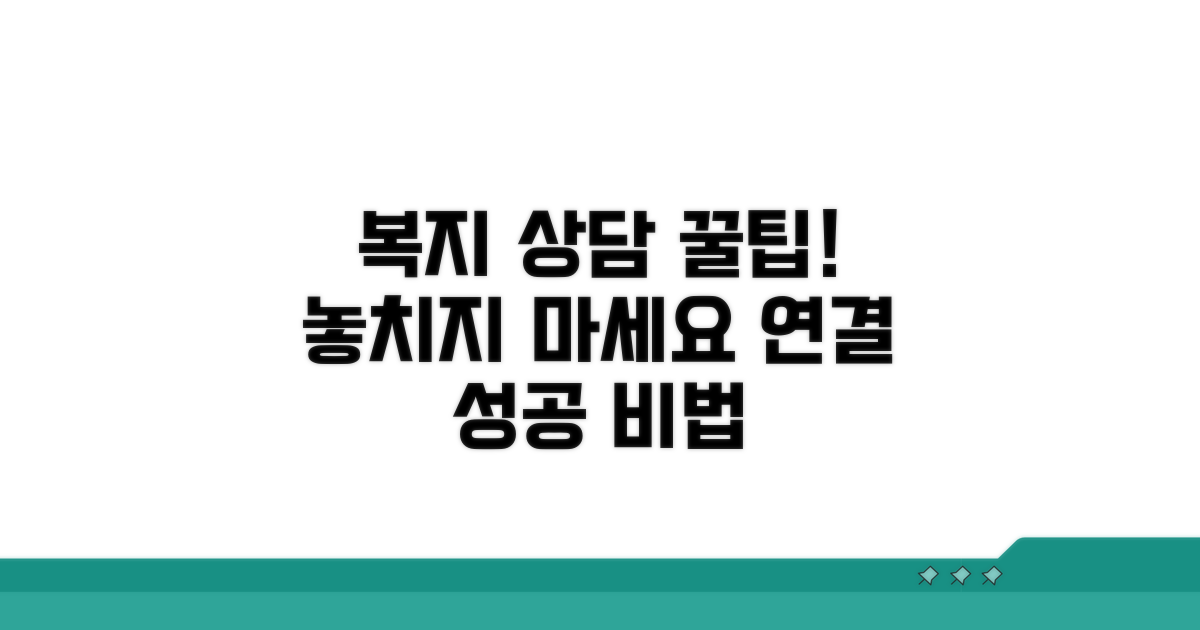 복지로 상담 연결 꿀팁