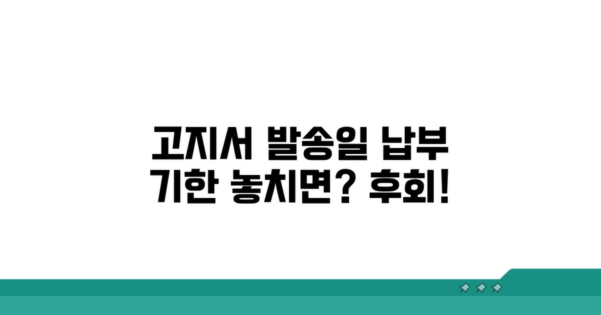 고지서 발송일과 납부 기한