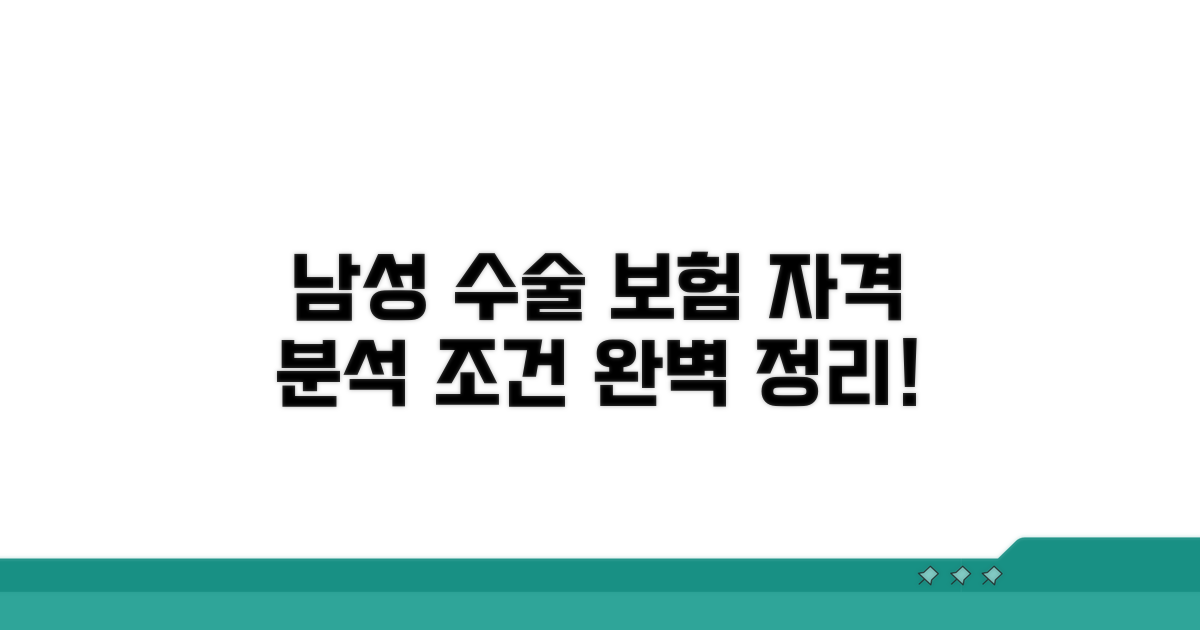 남성 수술 조건과 보험 자격 분석