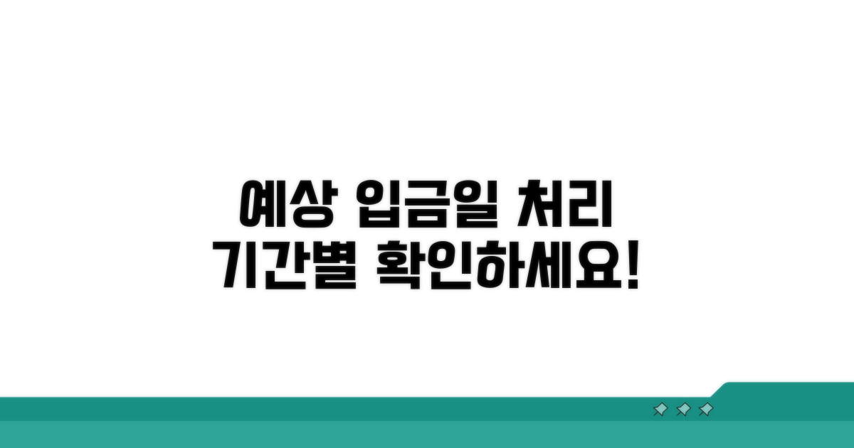 처리 기간별 예상 입금일