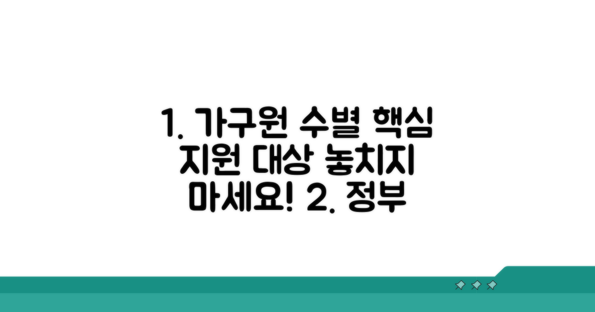 가구원 수별 지원 대상 꼼꼼 체크