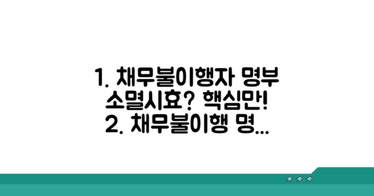 채무불이행자 명부등재 소멸시효 핵심