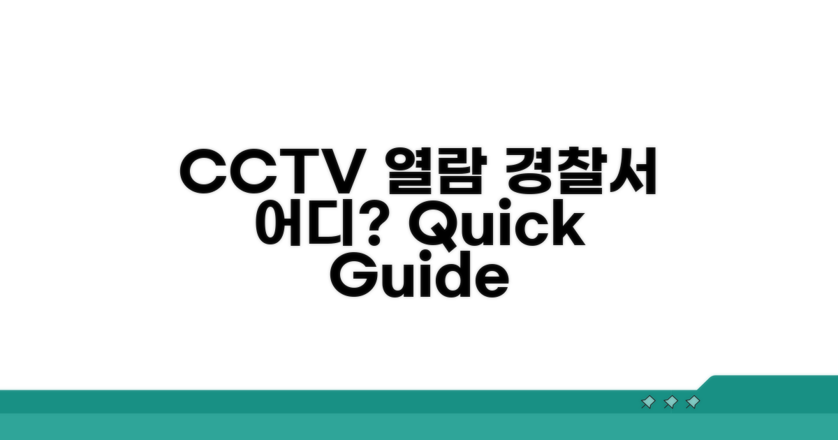 CCTV 열람 신청, 경찰서 어디로?